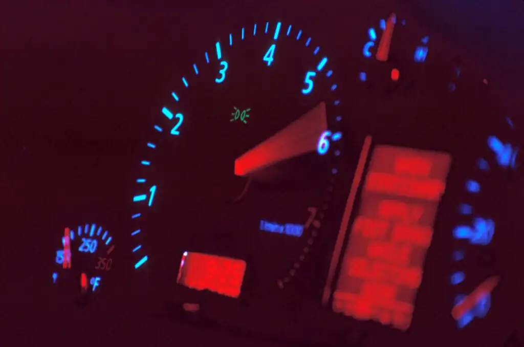 illuminated rpm gauge